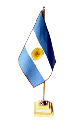 Bandera Argentina con Pedestal